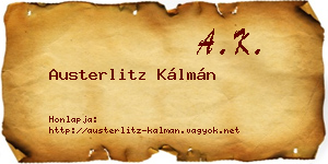Austerlitz Kálmán névjegykártya